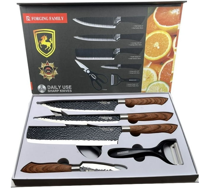 The Good Sport Kitchen Cooking Novelty Chef Quality Knife Set of 7
