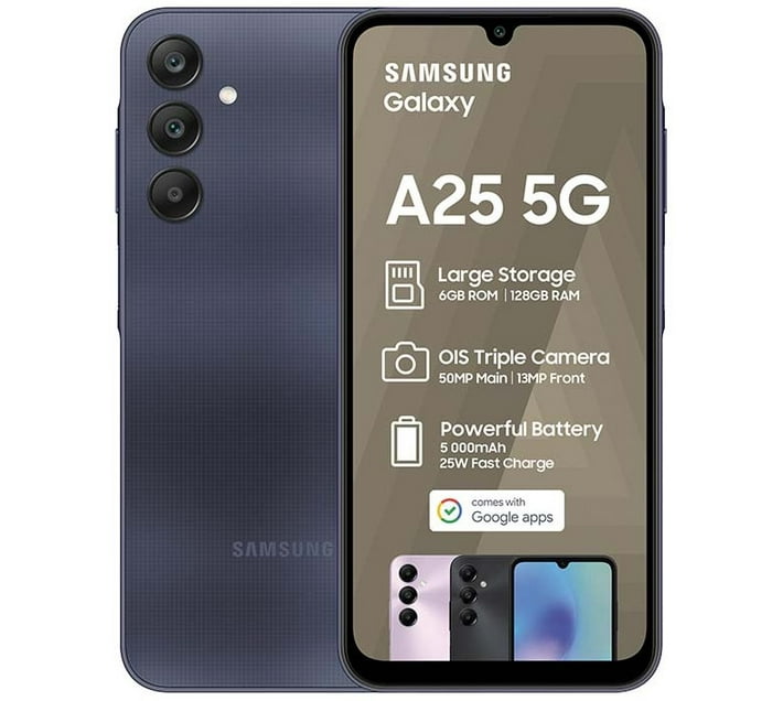 samsung Galaxy A25 5G Dual Sim 128GB (Black, 128 GB) (6 GB RAM) | Makro