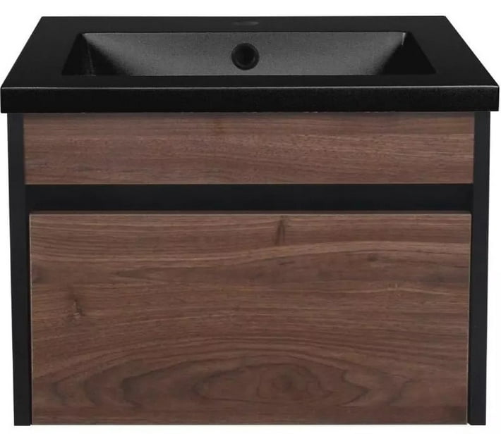 Bijiou Bathroom Vague Noire 500mm Solid Wood Wall Mount