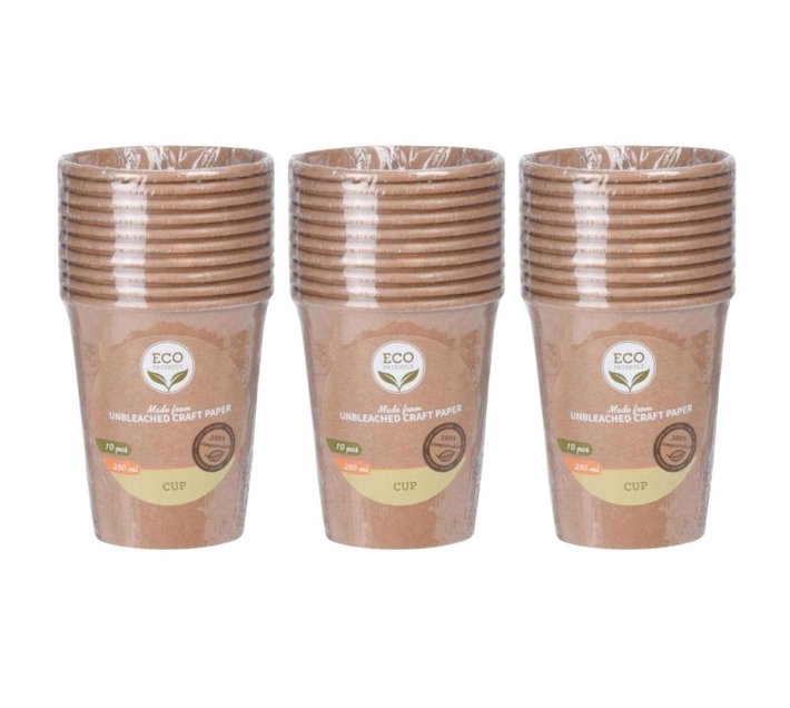 Someone’s in a Makro Kraft Paper Cups 30 Pieces 250ml Eco