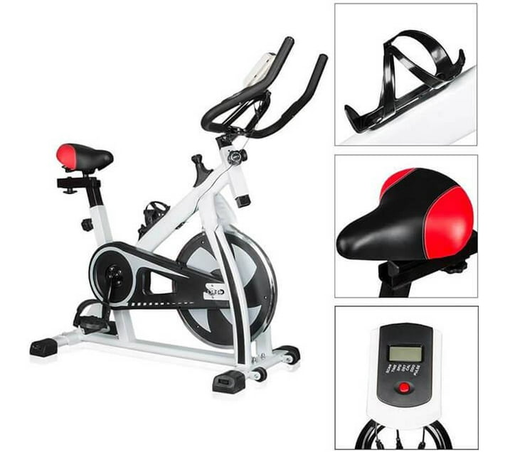 Someone s in a Makro LCD Exercise Bike Indoor Cycling Ultra quiet