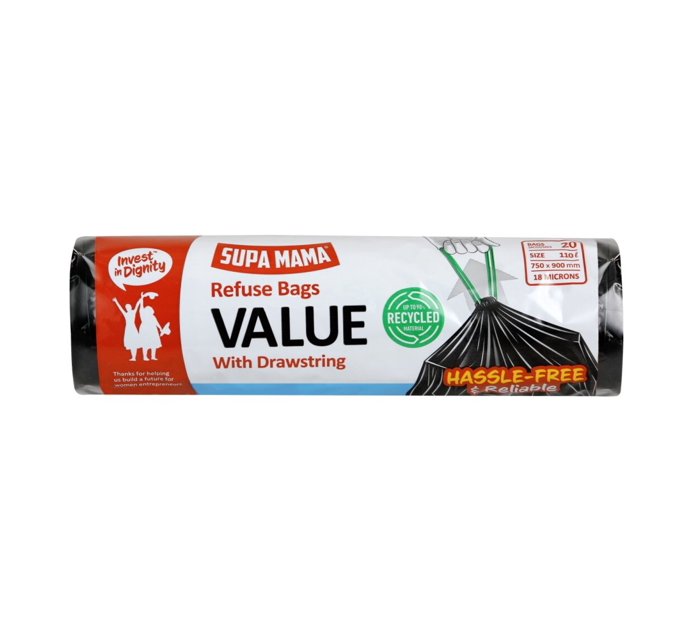 Supa Mama Value Refuse Bags (1 x 20's) Makro