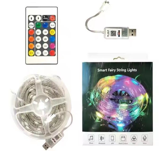 generic 100 LEDs 20 cm Multicolour Colour Changing, Flickering, Steady ...