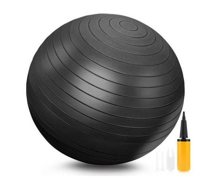 Someone s in a Makro Exercise Ball Thick Anti Slip Anti Burst Yoga Pilates Ball for Pregnancy Birthing Physical Therapy and Core Balance Training Fitness Balance Ball Suitable for Home Gym and Office ...