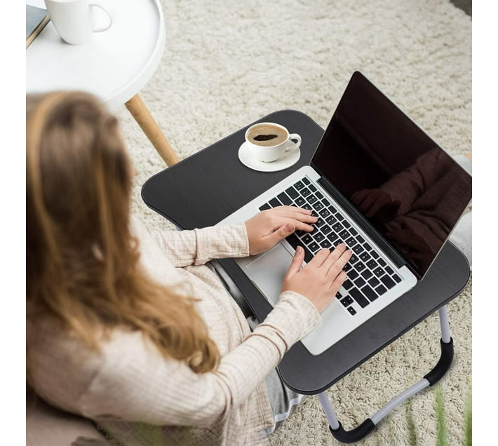Generic Folding Portable Laptop Desk Plastic Portable Laptop Table Finish Colour Black