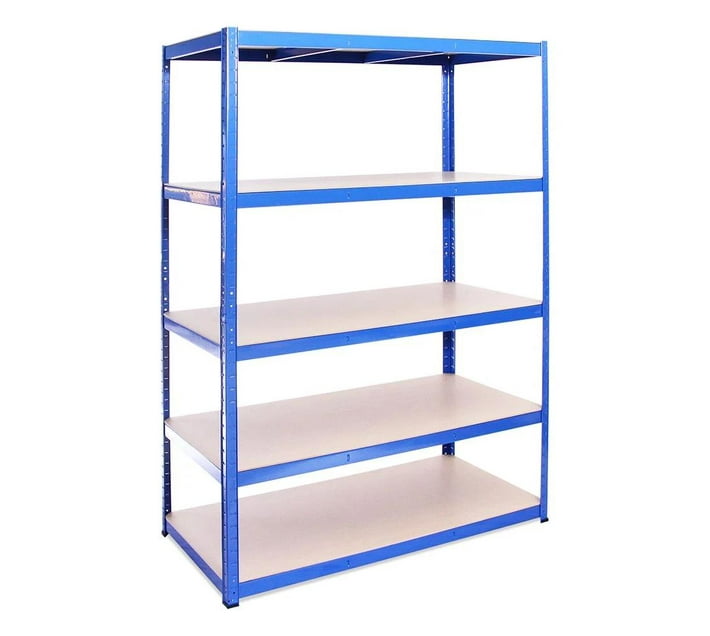 GRack 5 Tier Shelf Steel Blue Shelving Galvanised & Painted