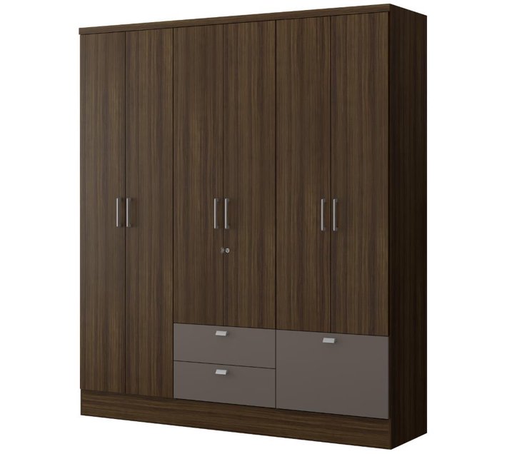 Someone’s in a Makro Felice 6 Door Wardrobe Brown/Grey Mood