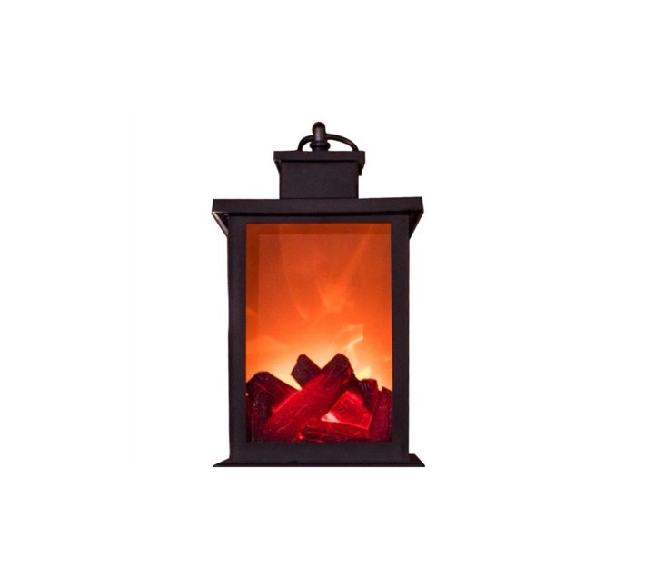 Someone’s in a Makro Decorative Fireplace LED Lantern 15cm Black Mood