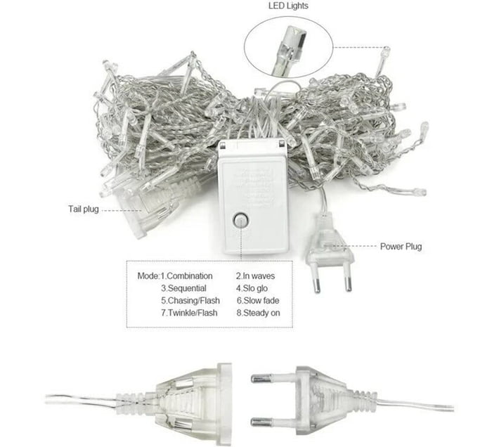 Generic 1 LEDs 10 cm Transparent Steady, Flickering Bulb Rice Lights