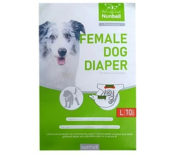 Nunbell Female Dog Diaper Pant Diapers L (10 Pieces) Makro