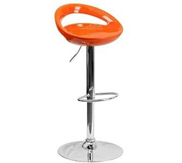 ShopdownHome Plastic Bar Stool (Finish Colour White, Knock Down) Makro