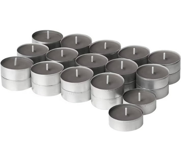 ENSTAKA Bonfire candle (Grey, Pack of 30) Makro