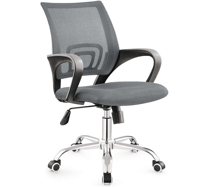 Tocc Zippy Netting Back Office Chair with Chrome Bas Grey Office
