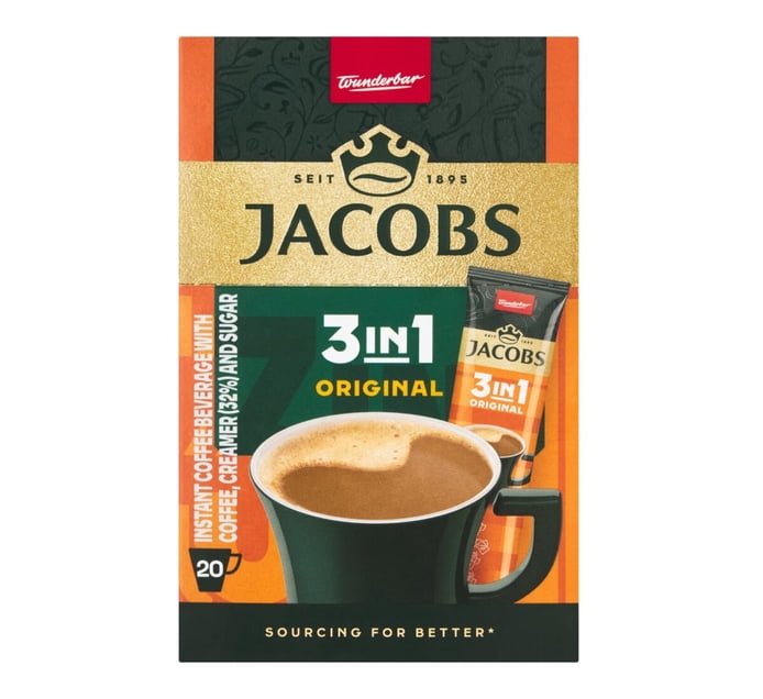 Buy Jacobs Kronung Original 3-in-1 Instant Coffee Sticks 20 Pack