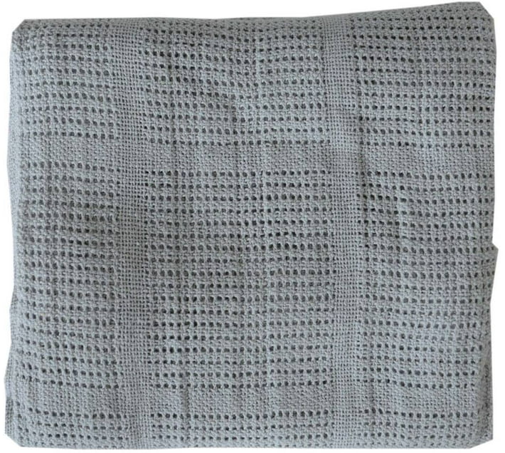 Snuggletime Solid Single Fleece Blanket for AC Room (Cotton, Grey) Makro