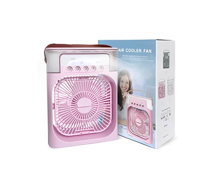 Someones In A Makro Portable Air Cooler Fan With Humidifies With Rgb Led Light Pink Mood 