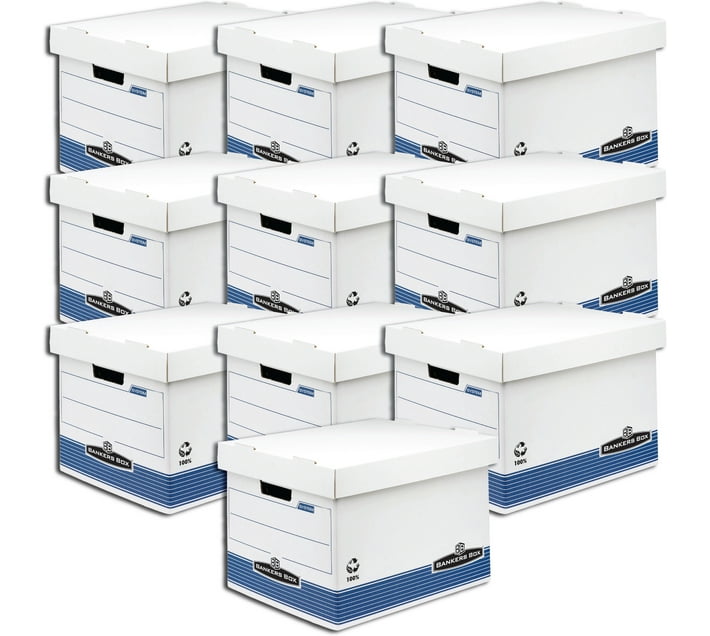 Buy Fellowes Board Bankers Box Archiving Box (Set of 10, White) in Bulk ...