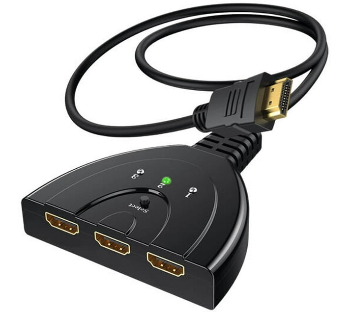 Generic 3x1 HDMI Splitter Hub Switch Cable Network Switch Makro
