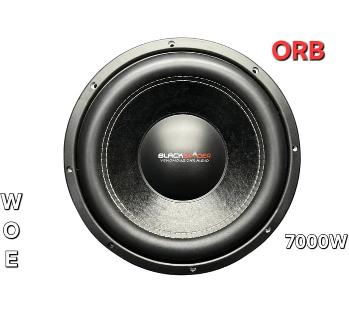BLACKSPIDER ORB Subwoofer Rear Deck Mounted Round Car Speaker (7000 W ...