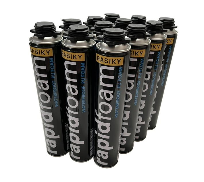 Rasiky PU Foam Waterproof RapidFoam Gun Type 750ml 12Pack Makro
