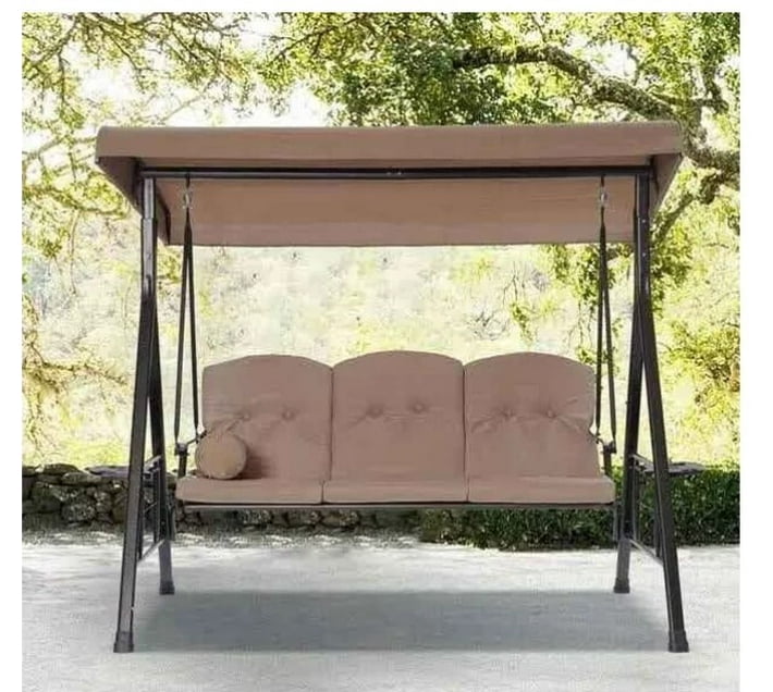 infinity homeware 3 Seater Outdoor Swing with adjustable Canopy Steel ...