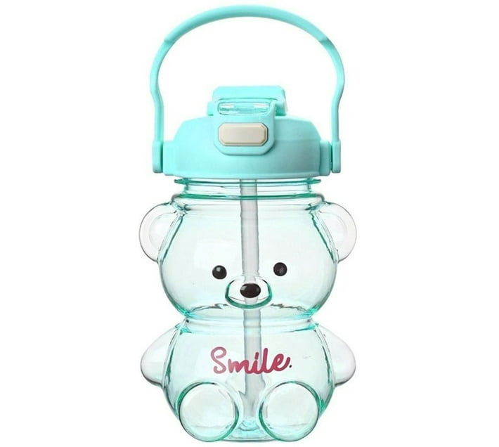 smile water bottle 1000 ml Water Bottle (Set of 1, Green) Makro