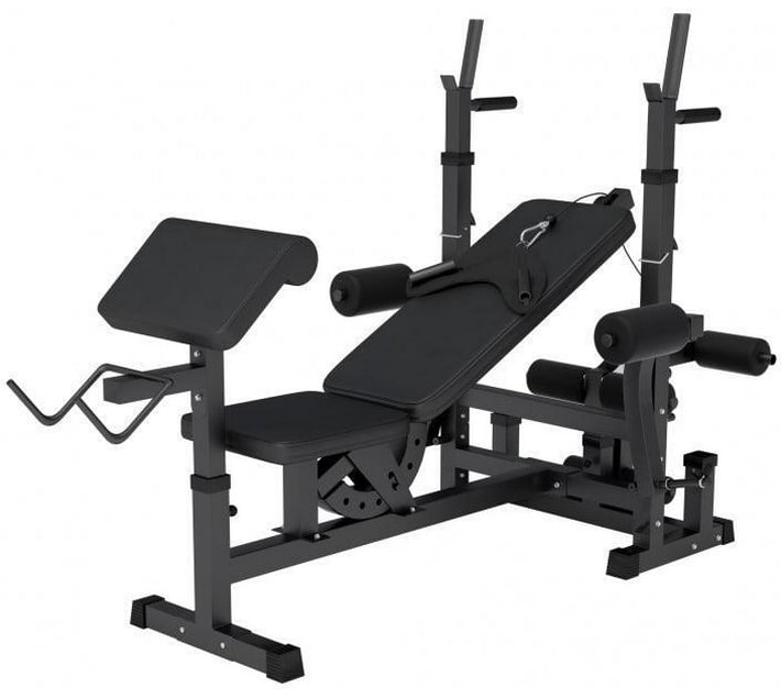 Gorilla Sports Universal Weight Bench Workstation Black Multipurpose Fitness Bench