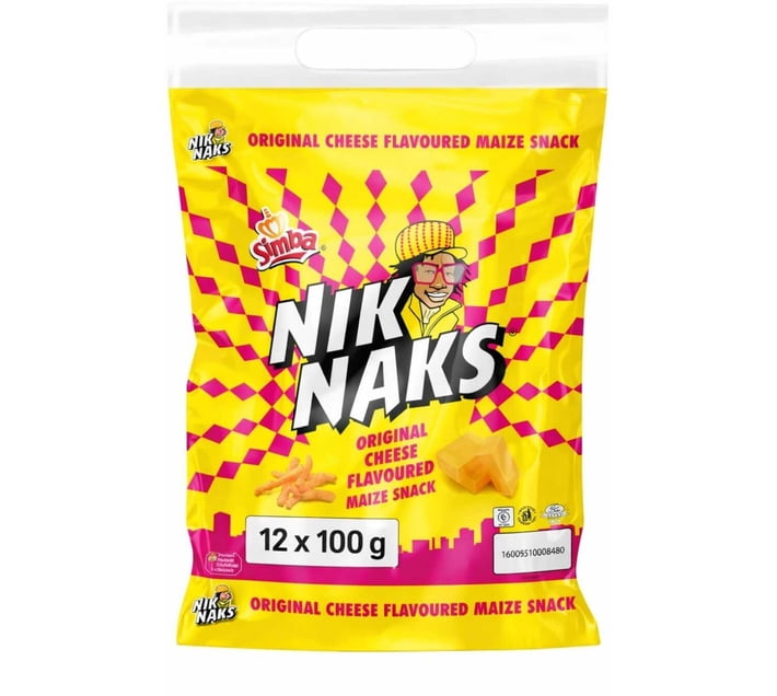 Buy NIKNAKS Original Cheese Maize Snack (12 x 100 g) in Bulk | Makro ...
