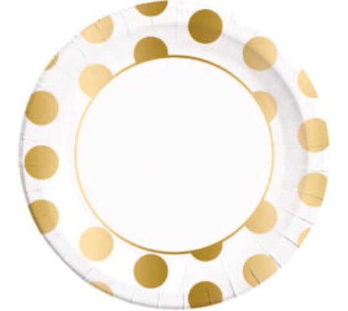 Someone’s in a Makro CLASSIC GOLD DOTS PAPER PLATES LARGE 23CM 8CT Mood