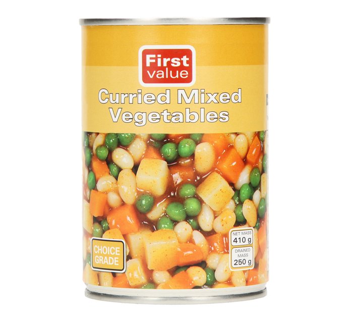 First Value Curried Mixed Vegetable (12 x 410g) Makro