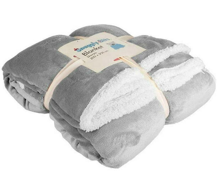 Blanket Solid King AC Blanket for AC Room (100 Wool, Grey) Makro