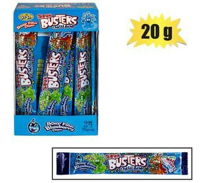 Gordons Sweets Sweet candy gs chew bar blueberry 20g Bag Makro