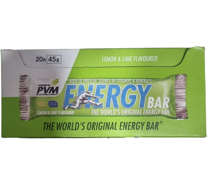 PVM Energy Bar Lemon & Lime (20 x 45g Bars) Lemon Biscuit | Makro