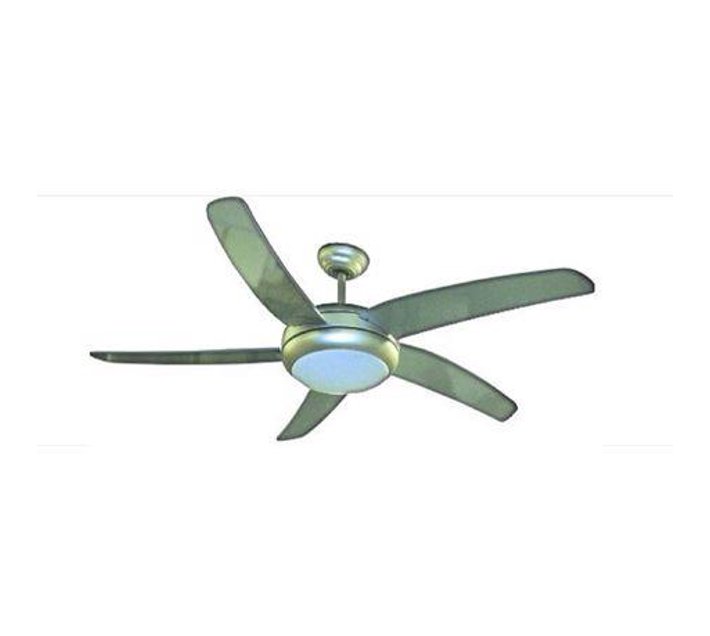 5 Blade Ceiling Fan With Wall Control And Light Matte Silver Makro