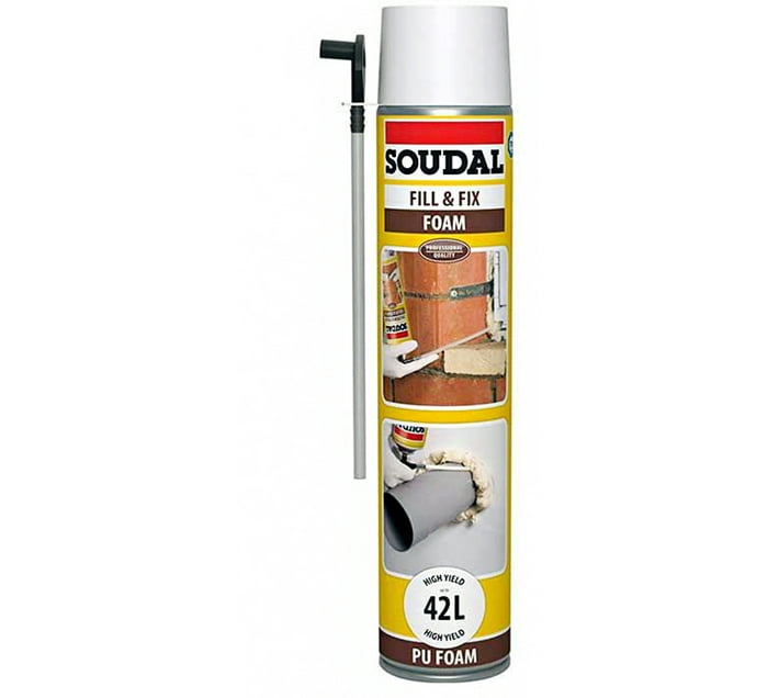 SOUDAL Fil and Fix Polyurethane Foam 500ml Exterior Liquid Crack Filler