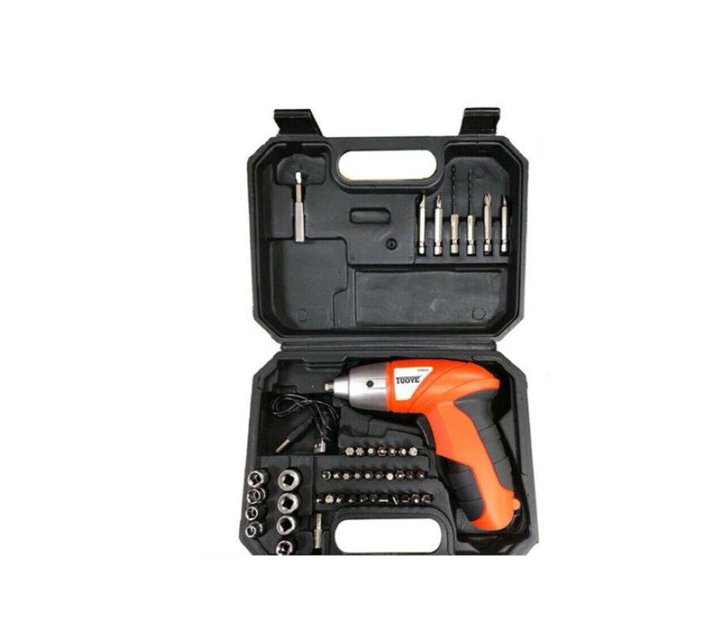 Cordless Electric Screwdriver Set with Bits and Sockets Makro