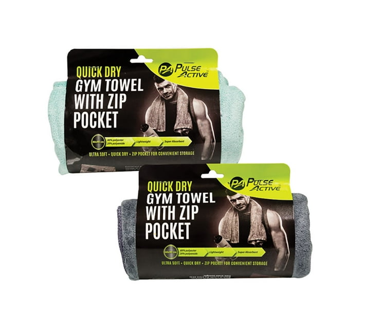 Bodybuilding/Fitness towel with storage pocket