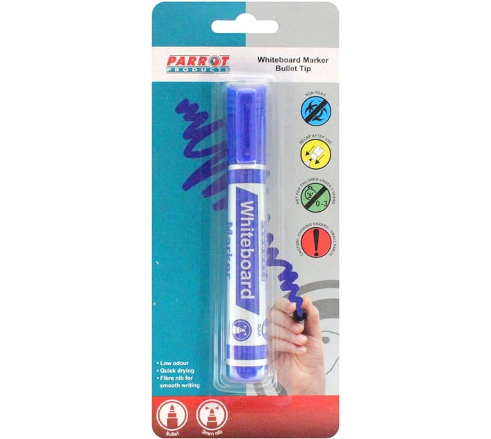 Buy Parrot Products Whiteboard Marker (Bullet Tip - Carded - Blue ...