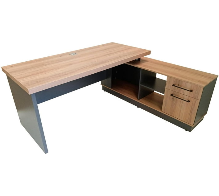 Flatpack DIY Corner Desk Engineered Wood Office Table (Free Standing