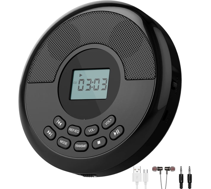 Buy LuckyUnion Portable CD Player MP3 Music Album CD Walkman CD Player ...