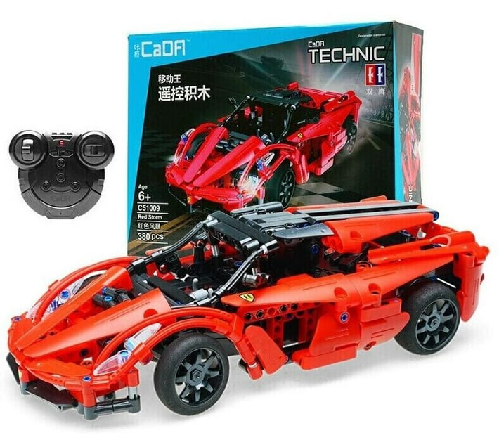 CaDA Technic Remote Control Car 380 Pieces 32cm Long Vehicles Red