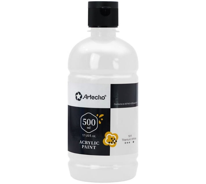 Artecho Acrylic Paint Titanium White 500ml (Set of 1, White) Makro