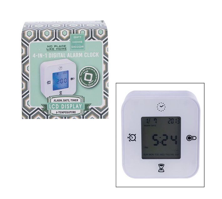 Clock Digital 4 Function Small (2 Pack) Makro
