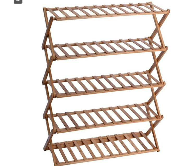 Dansup 043997 Bamboo Rack Shelf For Storage (Number of Shelves 5) Makro