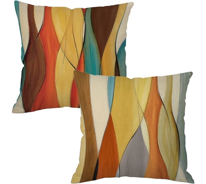 The Good Sport Home Decor Sofa Cushion Cover Spiral Set of 2(45cm