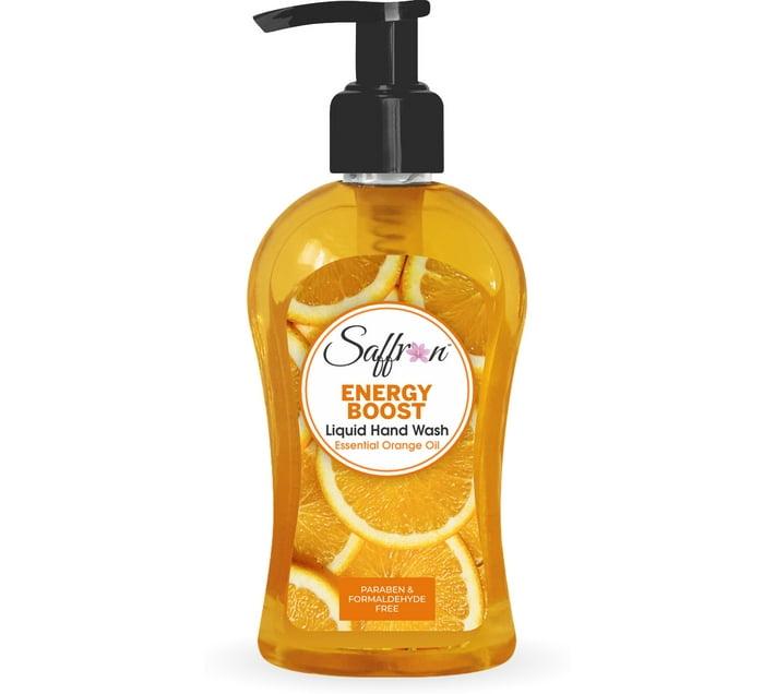 Saffron Energy Boost Hand Wash Hand Wash Sanitizer Pump Dispenser For