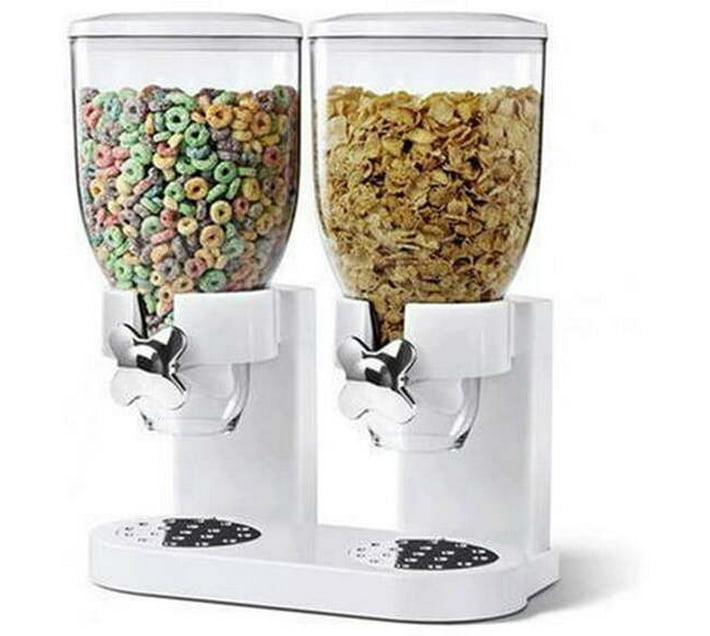 NA 2 In 1 Cereal Dispenser Steel, Glass Scooper Kitchen Tool Set (Pack