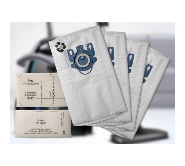 Value Pack of 4 Vacuum bags for MIELE vacuum cleaners ONLY (Blue
