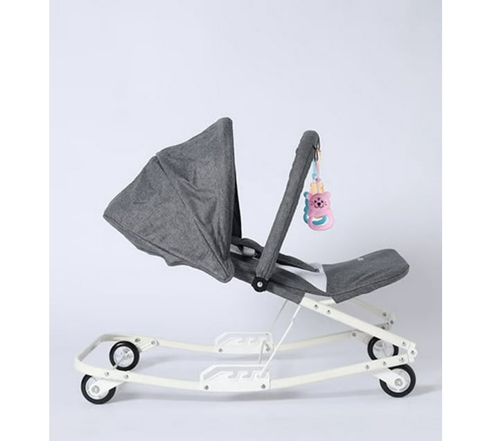 Just Simplified Fabric Baby Coral Rocker with Hanging Toys and Spinning ...