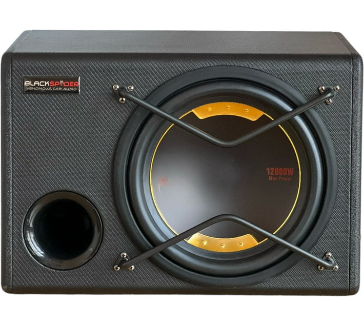 BlackSpider BSW-B12A Subwoofer Rear Deck Mounted Rectangular Car ...